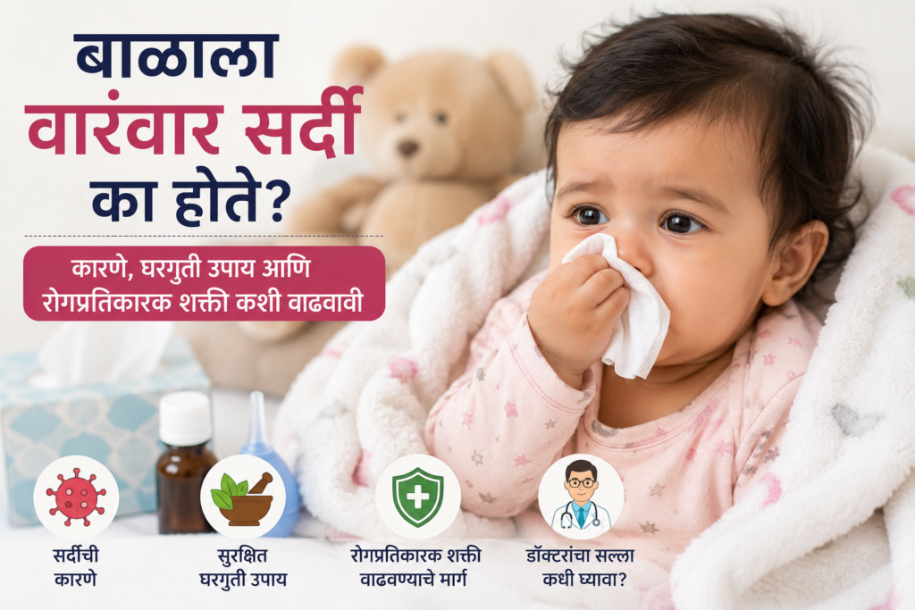 बाळाला वारंवार सर्दी का होते? कारणे, लक्षणे, घरगुती उपाय आणि रोगप्रतिकारक शक्ती वाढवण्याचे मार्ग
